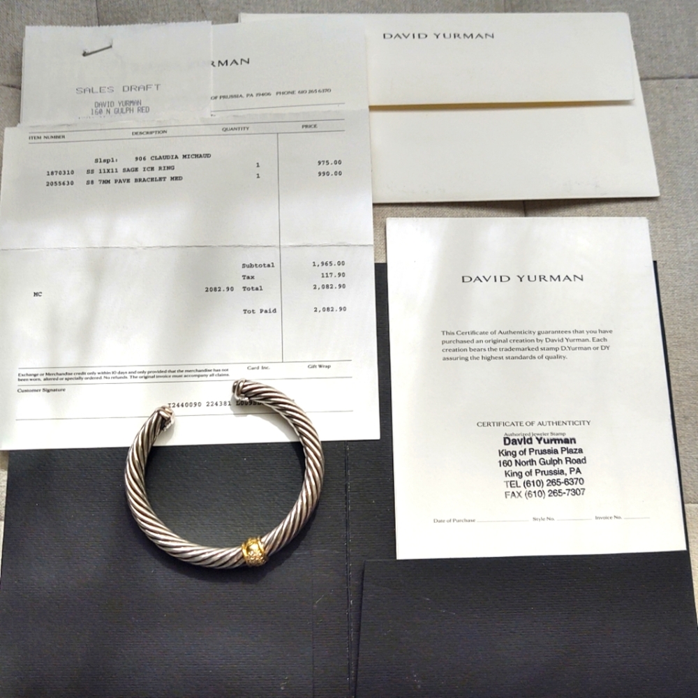 David Yurman 7mm Pave Bracelet